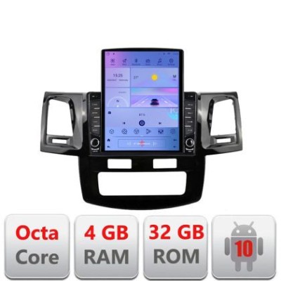 Navigatie Toyota Hilux 2008-2014 G-143 ecran tip TESLA 9.7&amp;quot; cu Android Radio Bluetooth Internet GPS WIFI 4+32GB DSP 4G CarStore Technology foto