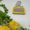 Suport pentru sapun din lemn de plop , Model Floarea Soarelui, natural si decorativ