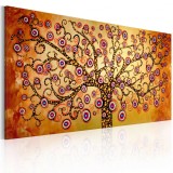 Cumpara ieftin Tablou pictat manual - Peacock tree 120x60 cm