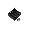 Suport Baterii 4 x AAA R3, Plastic Rezistent, Terminale cu Cabluri - Ideal Proiecte Electronice