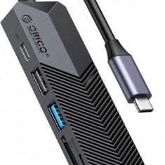Adaptor USB C Hub HDMI, adaptor ORICO 6-in-1 USB C cu 4K USB la HDMI, 55W PD,