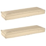 vidaXL Set de perne pentru palet 2 pcs Bej 120 x 40 x 8 cm