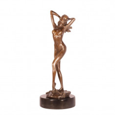 Trezirea- statueta din bronz pe un soclu din marmura YY-43