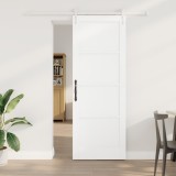 Ușa glisantă vidaXL cu set de accesorii Alb 78x211 cm Lemn masiv Pin