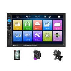 MP5 Player auto INOVA&reg; 2DIN, display 7 inch, Camera marsarier, Control comenzi volan, BT, AUX, Radio FM, telecomanda