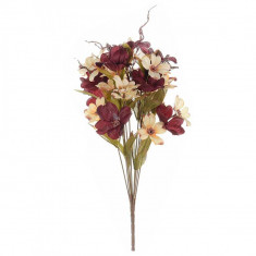 Buchet de flori artificiale burgundy bej 42 cm foto