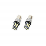 Cumpara ieftin Set becuri auto cu LED CANBUS compatibil P21W BA15S 15 SMD 7.5W Alb 12/24V, destinat competitiilor auto sau off-road, Amio