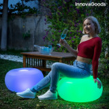 Taburet gonflabil cu LED Multicolor si Telecomanda Pulight, InnovaGoods, RBG, &Oslash;50 x 30 cm