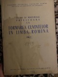 1959 Studii si materiale.. formarea cuvintelor in limba romana Al. Graur J. Byck