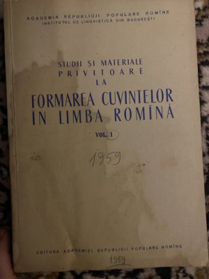 1959 Studii si materiale.. formarea cuvintelor in limba romana Al. Graur J. Byck foto