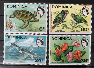 PC249 - Dominica 1970 Fauna/ Flora, serie MNH, 4v foto