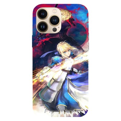 Husa compatibila cu Apple iPhone 14 Plus model Saber Fate Grand Order, Silicon, TPU, Viceversa foto