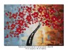 Tablou Copacul vietii, fericire, pictat manual living, 70x50cm ulei pe panza in relief efect 3D, gata de agatat pe perete