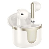 Cumpara ieftin Casti fara Fir Hoco EQ7, BT5.3, Capacitate 300mAh, Autonomie 7 Ore, Afisaj LED, Beige