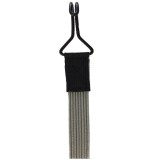 Coardă elastică plată cu c&acirc;rlige, 100 cm, gri