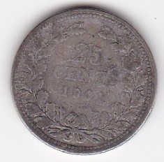 Olanda 25 centi Cents Wilhelmina 1901