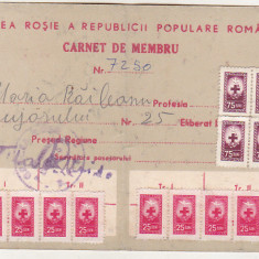 bnk div Crucea Rosie a RPR - Carnet de membru