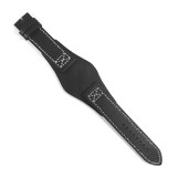 Cumpara ieftin Curea de ceas Neagra Handmade din piele naturala 22mm WZ4940, Time Veranda