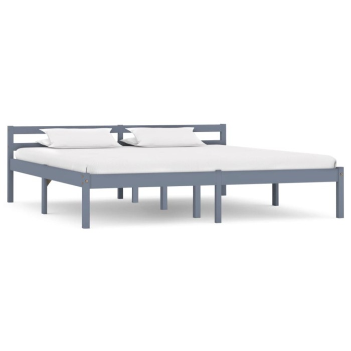 Gossi cadru de pat, gri, 160 x 200 cm, lemn masiv de pin