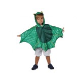 Costum carnaval Dinozaur pentru copii, pelerina si gluga, marime 92/104 cm ( 3-4 ani)