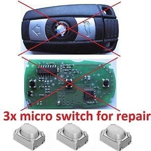 Set 3 microcontacte (micro switch) pentru cheie BMW Smart foto