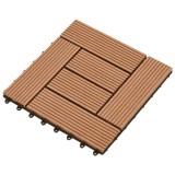 vidaXL Plăci pentru Deck 11 pcs Maro 30 x 30 cm Lemn compozit 42046660