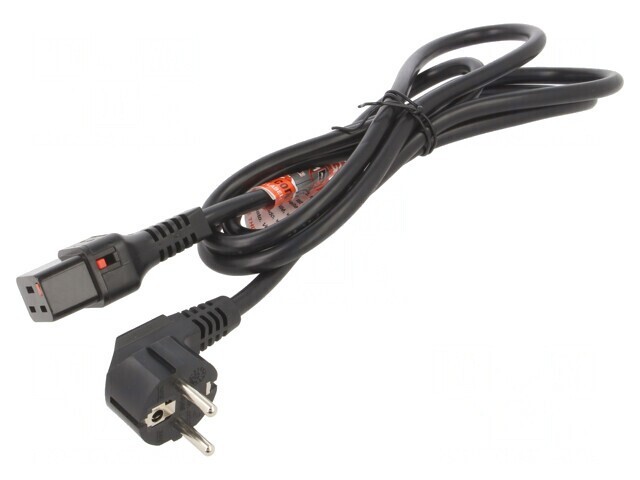 Cablu de alimentare CEE 7/7 la IEC C19 2m Negru