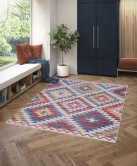 Covor Premium Belgian Model Alaska P0495-999, Marime 120 x 170 cm, Roz, Antialergic, Poliester Reciclat, Living, Dormitor, Sufragerie, Birou foto