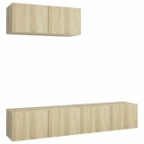 Cumpara ieftin Dulapuri TV, 3 piese, stejar sonoma, lemn prelucrat