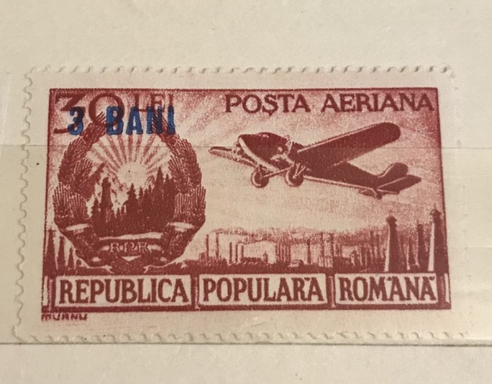 Timbre Romania Timbru Supratipar RPR 30 lei , bani