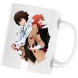 Cana alba personalizata &quot;Bungo Stray Dogs Osamu Dazai Plush Detectiv&quot;, INOVATIX&reg;. 330 ml, Oem