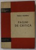 PAGINI DE CRITICA de FRANZ MEHRING , 1958