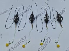 SET 4 MONTURI CRAP cu Lead Core si momitor XXL 50gr eco cu ac pentru boiles
