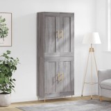 vidaXL Dulap &icirc;nalt, gri sonoma, 69,5x34x180 cm, lemn compozit