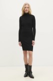 Answear Lab rochie și cardigan culoarea negru