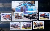 Cuba 2005 transporturi locomotive trenuri serie +bloc nestampilat mnh
