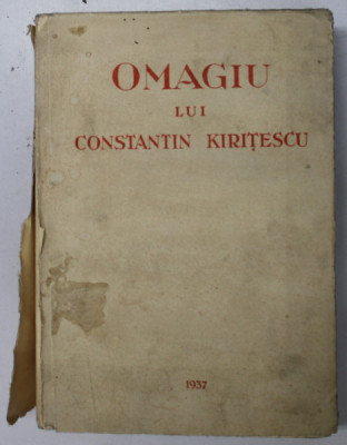 OMAGIU LUI CONSTANTIN KIRITESCU , 1937 foto