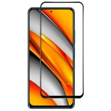 Folie sticla securizata compatibila cu xiaomi poco f3 5g, pro cfp1, full glue, lipire completa, 9h, casefriendly htpmag, neagra