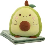 Patura 2in1 pentru Pat sau Canapea, Model Jucarie Avocado cu Spatiu de Depozitare Patura, Microfibra, 1x1.7 m, Verde