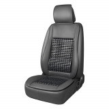 Husa scaun auto cu bile de masaj, suport lombar si tetiera, dimensiuni 147 x 68 cm, culoare Neagra FAVLine Selection, Amio