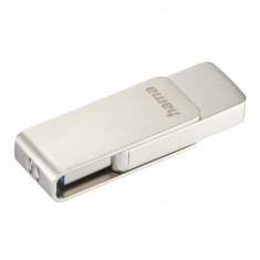 Memorie USB Hama Rotate Pro, USB 3.0, 128 GB, 90 MB/s, Argintiu foto