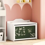 Cumpara ieftin Cutie pentru jucării Alb 73 x 33 x 55 cm Lemn compozit