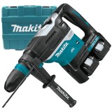 Makita DHR400T2UN - Rotopercutor SDS-Max cu 2 acumulatori Li-Ion 18 V 5 Ah 8 J valiza plastic