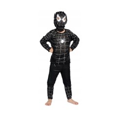 Costum carnaval Spiderman, 7-9 ani, 120-130 cm, negru