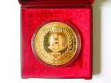 Medalie emisă de M.Ap.N. &icirc;n cutia originală:Direcția Domenii și Infrastructuri 90 ani 1920-2010,diam:50 mm