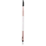 Brushworks Double Ended Brow Brush perie pentru modelarea spr&acirc;ncenelor cu pensula 1 buc