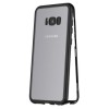 Husa Samsung Galaxy S8 Metalica Sticla Spate Total Protect GloMax + Folie Protectie Magnetica Negru/Transparent