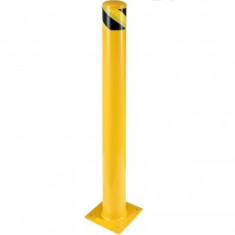 Stalp de siguranta, delimitare, avertizare, Vivatechnix Otel, Galben / Negru, Inaltime 122 cm