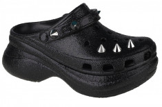 Papuci flip-flop Crocs Classic Bae Glitter Stud Clog 206783-001 negru foto