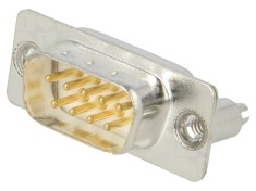 Conector D-Sub 9 pini soclu tată THT